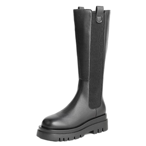 他她黑色长筒女靴