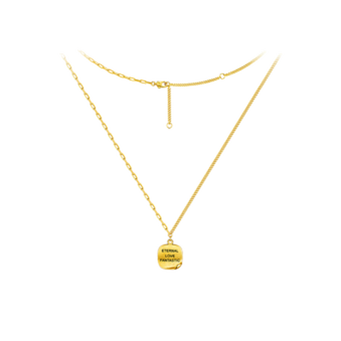 六福珠宝 小方牌项链