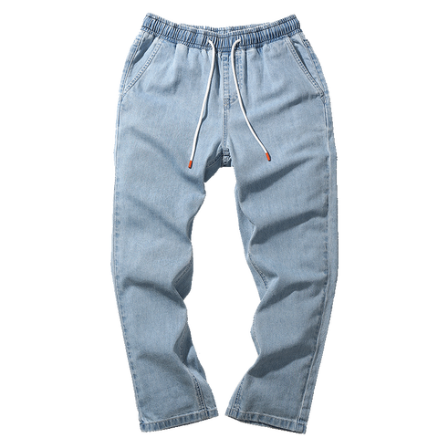 唐狮宽松港风牛仔裤