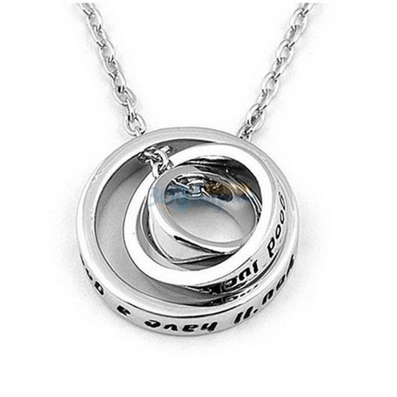 伊泰莲娜丽晶合金项链 情环银色