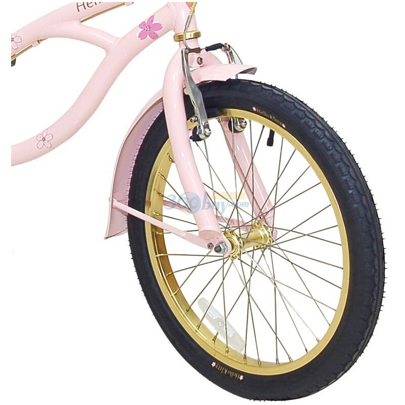 hellokitty20寸黄金樱花公主车单速自行车