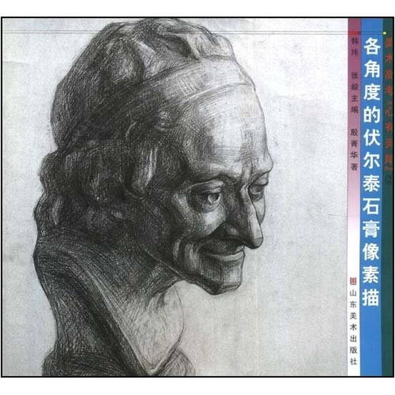 美术高考"心有灵犀"2:各角度的伏尔泰石膏像素描 京东自营