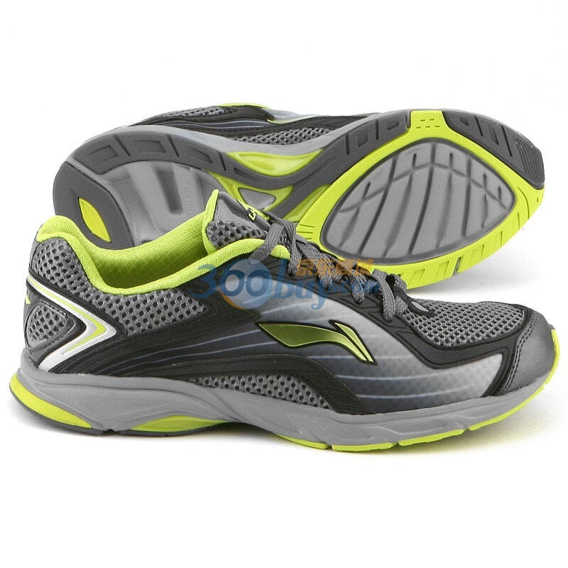 李宁li-ning跑步系列男轻质跑鞋arbf011-4冷灰10c/黑8.