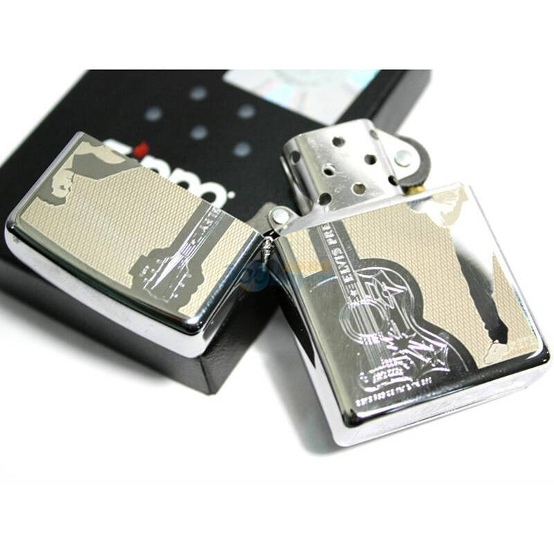 zippo打火机猫王吉他24259