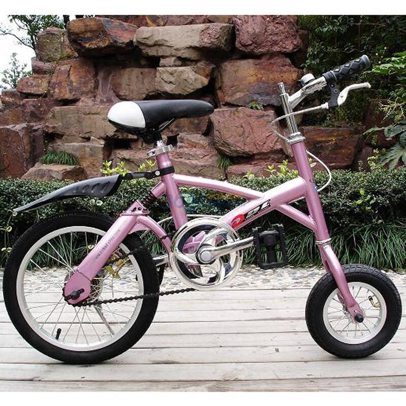 宝蒂兰出口日本f100超酷前10寸,后16寸u把避震伸缩自行车,免费赠送双