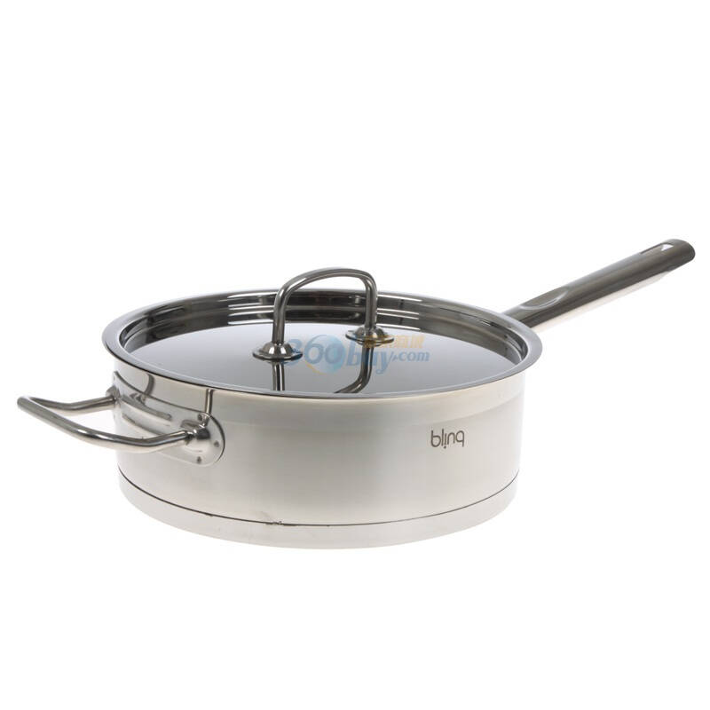 百瑞特不锈钢锅24cm煎炒锅ss24b 自营