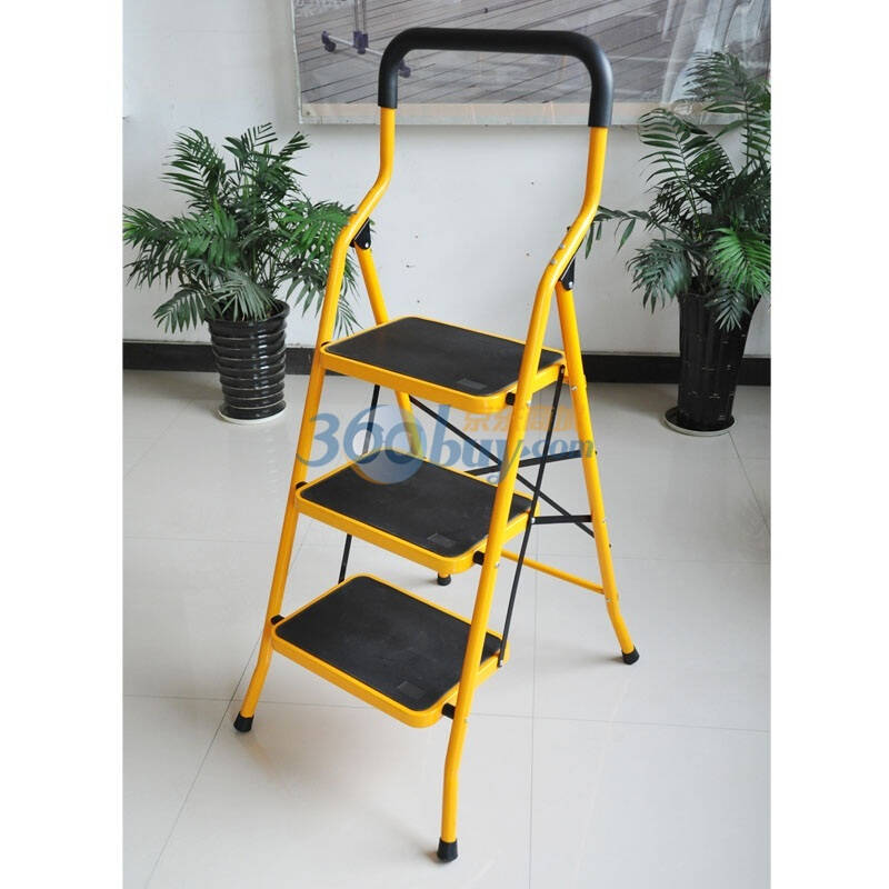 宝优妮安迈家用折叠三步梯黄色dqty03