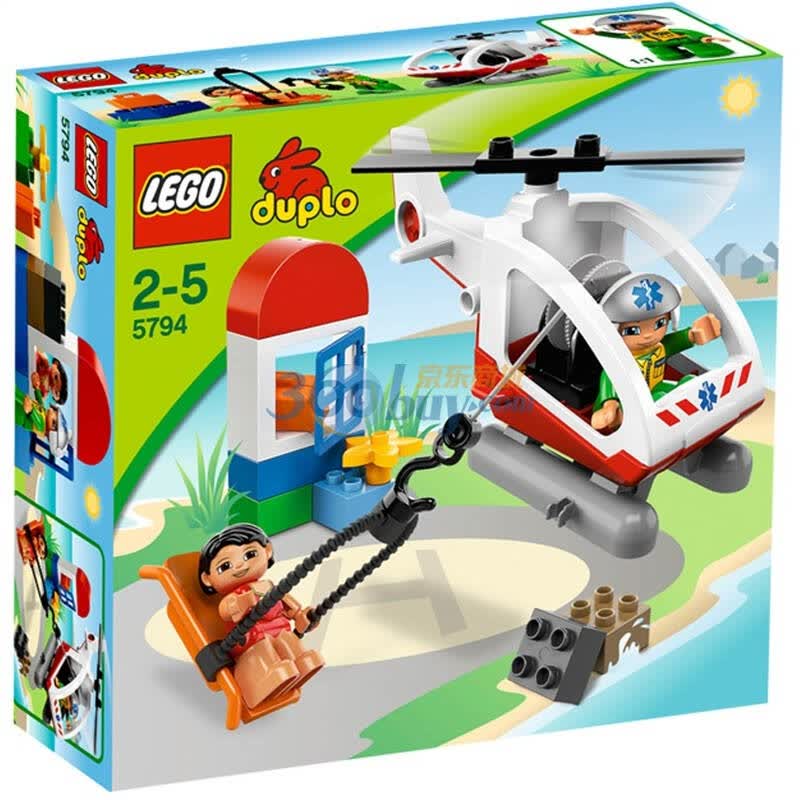 乐高(lego) duplo 得宝系列 紧急救援直升机 5794