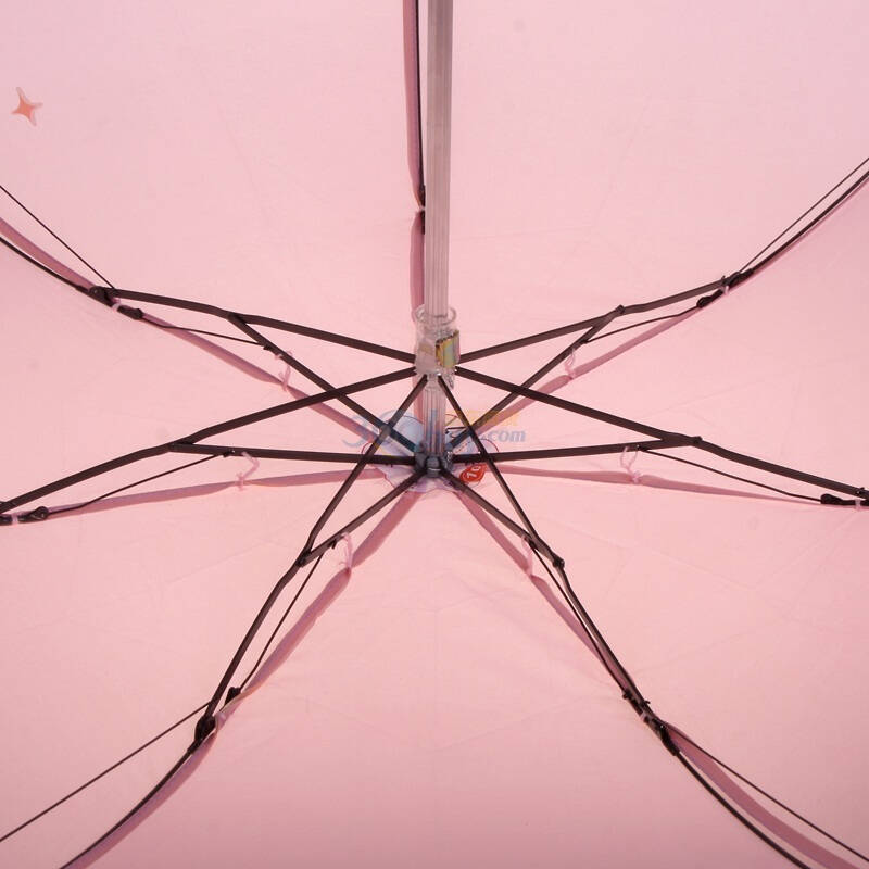 宝丽姿粉彩喜羊羊三折55cm/7k晴雨两用铅笔伞303c桔黄色