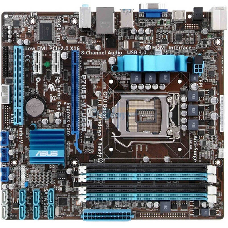 华硕(asus)p7h55-m/usb3主板(intel h55/lga 1156) 自营