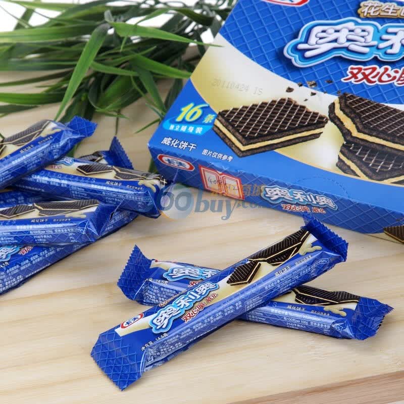 卡夫奥利奥双心脆威化花生味230g