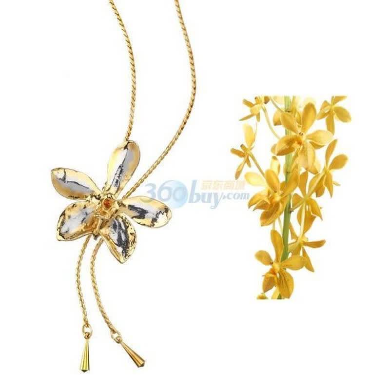 24k镀金镀铂金项链-兰花-rpas2scp