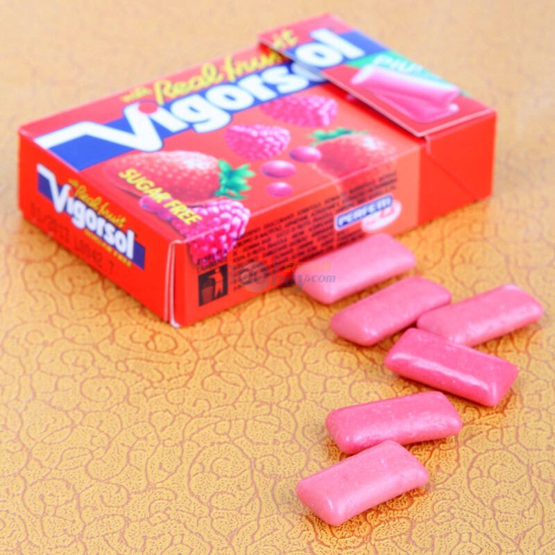 gum vigorsol real fruit 维可思水果味口香糖30g*2盒