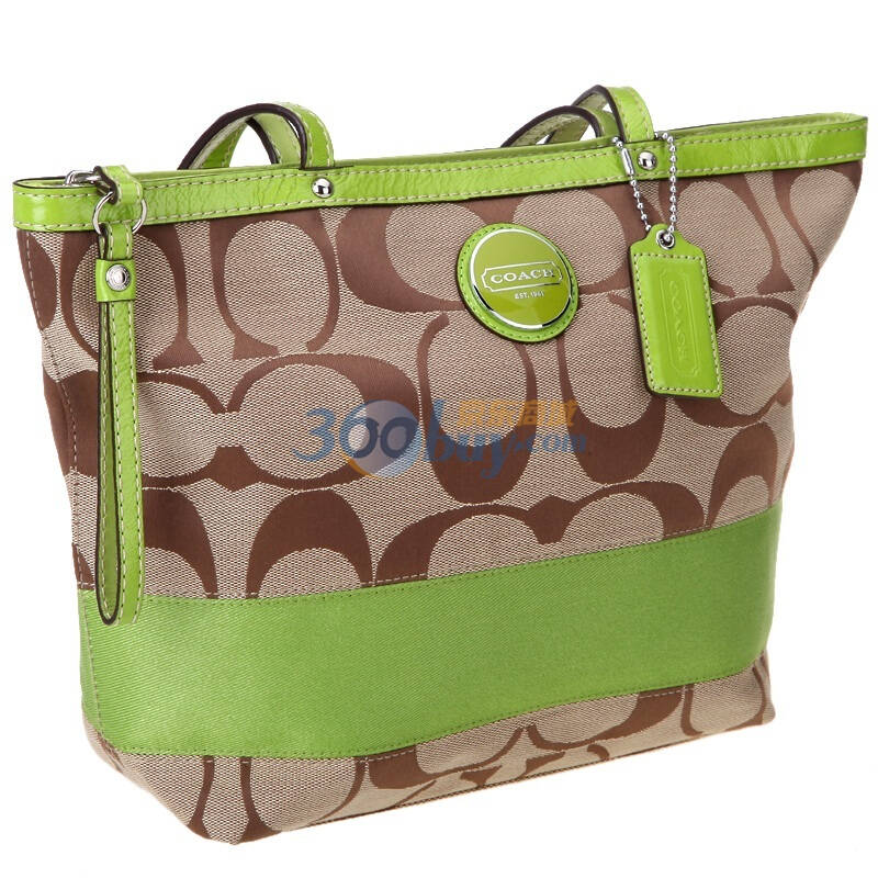 coach 蔻驰 c标志绿色单肩斜挎两用包 15112 bd 女款