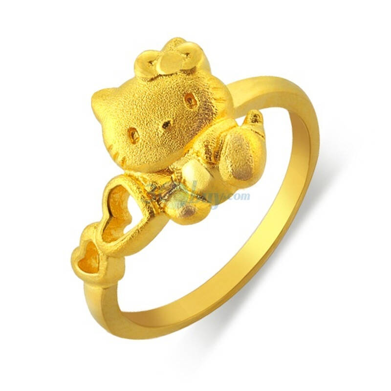 周生生 hello kitty心心戒指 11# 京东自营