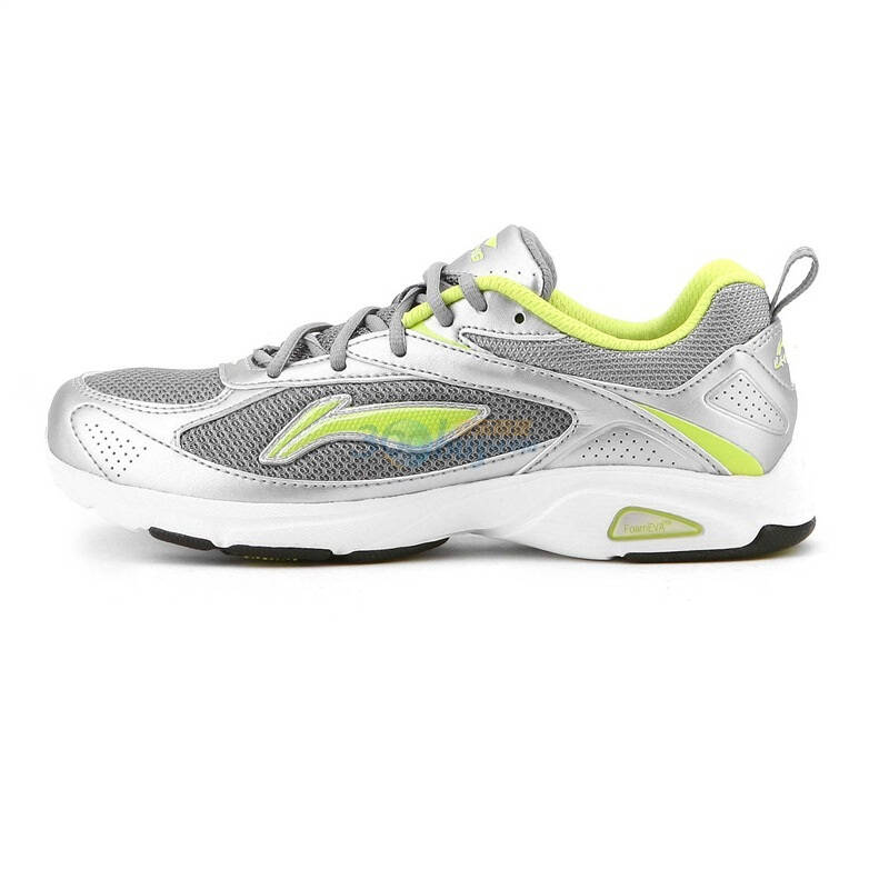 李宁li-ning2011新款跑步系列女轻质跑鞋arbf010-2冷灰8c/银/纤嫩绿5