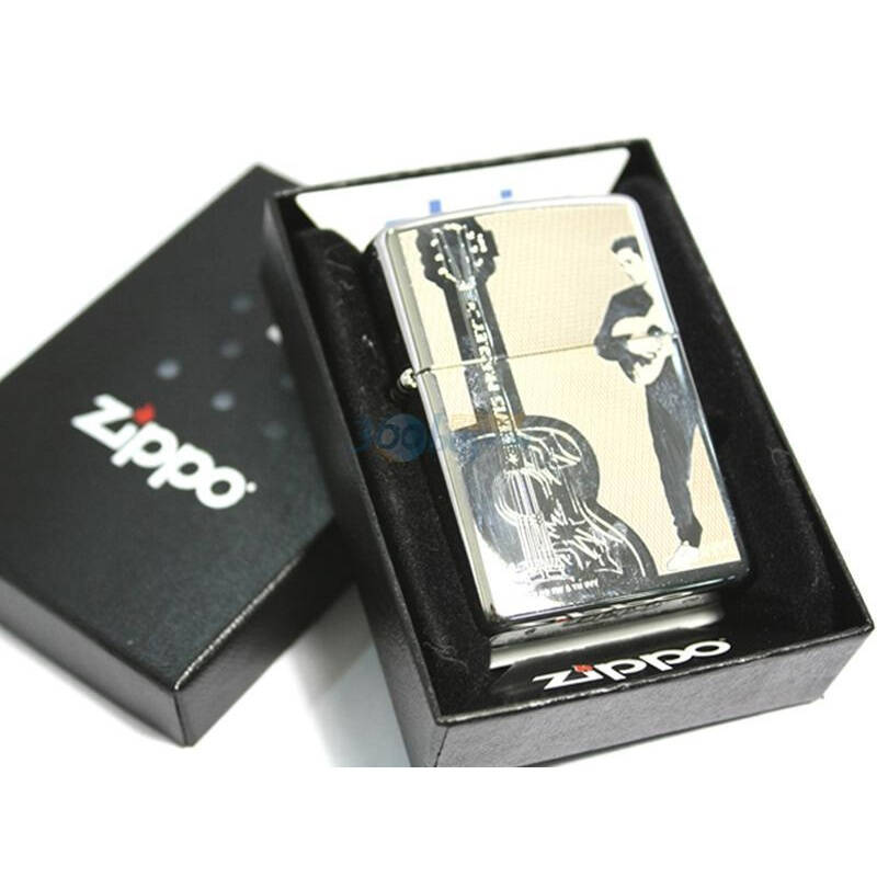 zippo打火机猫王吉他24259