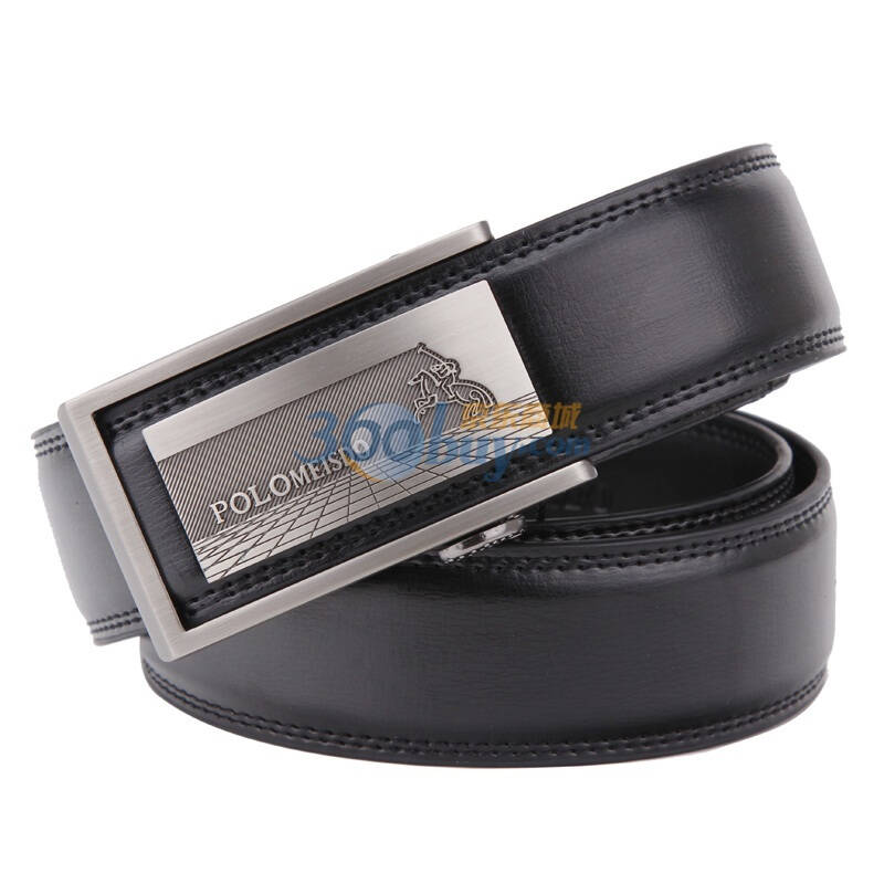 polo meisdo保罗美思得男式加宽真皮贴皮工艺自动扣皮带pc-626at黑色