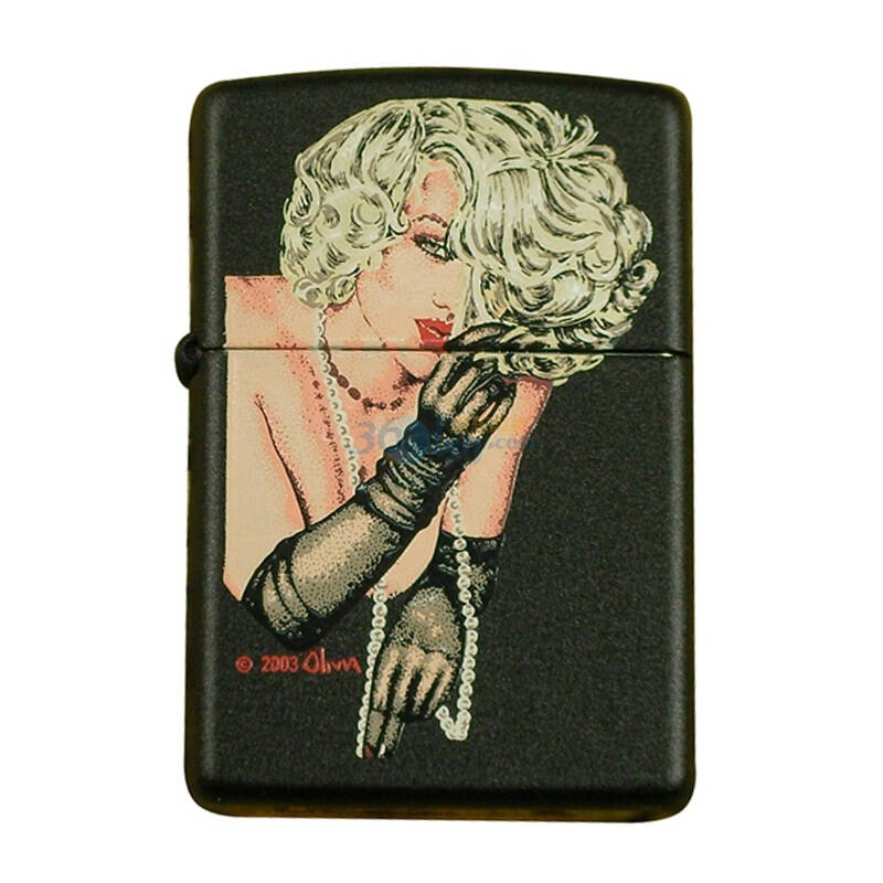 zippo打火机白金美女20594珍藏级停产绝版机