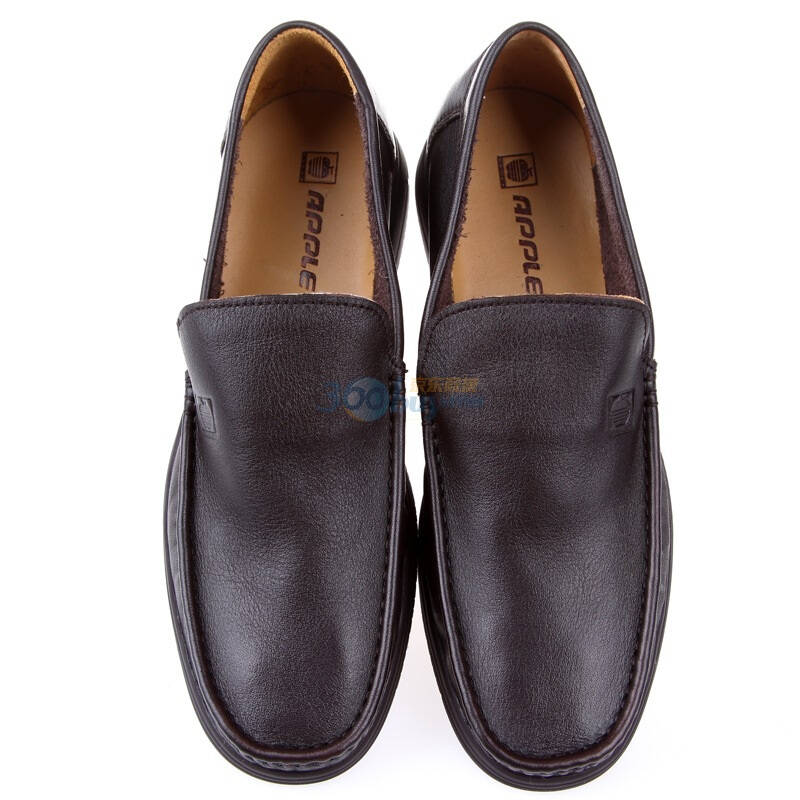 apple美国苹果2011年新款男式牛皮商务休闲鞋15183棕色43码