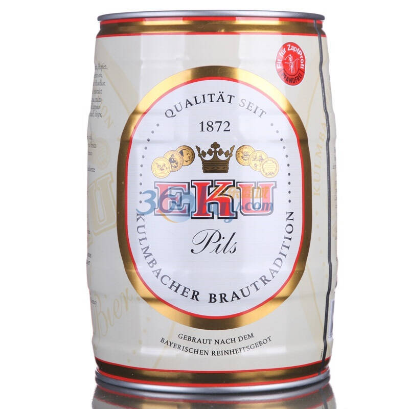 eku伊凯优皮尔森啤酒黄啤 5l桶装