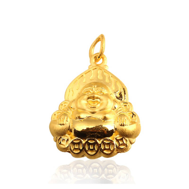 【浪漫丽人】rmto999千足金24k黄金平安佛4.77克hf20093