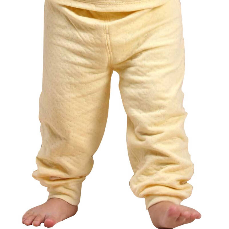 皇家宝贝男女童三层保暖两用合裆裤 213330046 淡黄 80