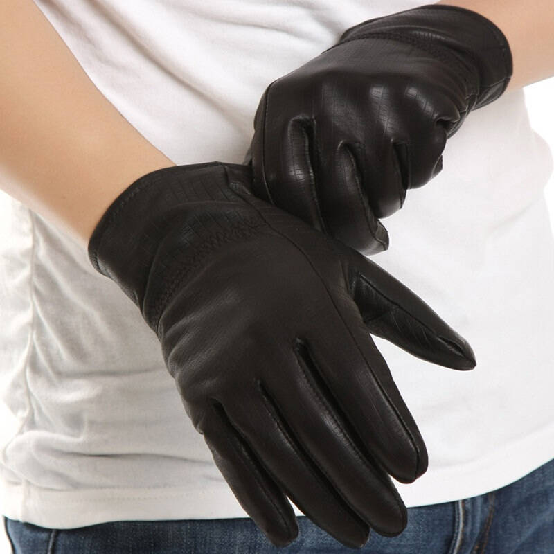 意大利norryrock进口绵羊皮男式真皮手套nr-8201 黑色 xl