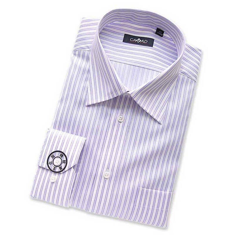 鲁泰cavad 春季新款 男款长袖衬衫0110005 黑色 42