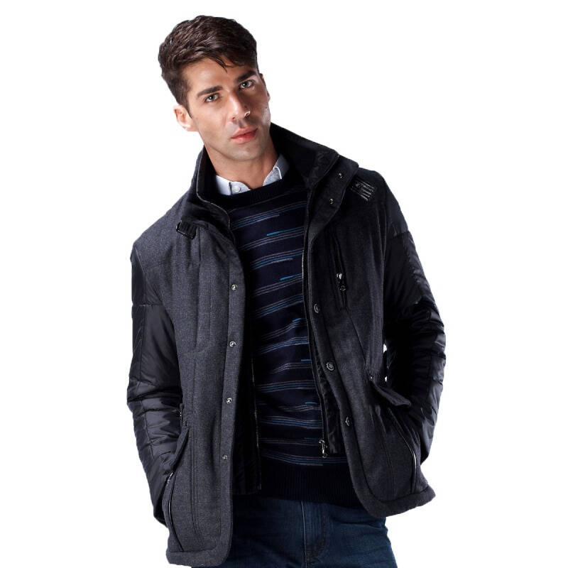 crocodile鳄鱼恤夹克涤纶加羊毛夹克 舒适保暖bj32712-097 l