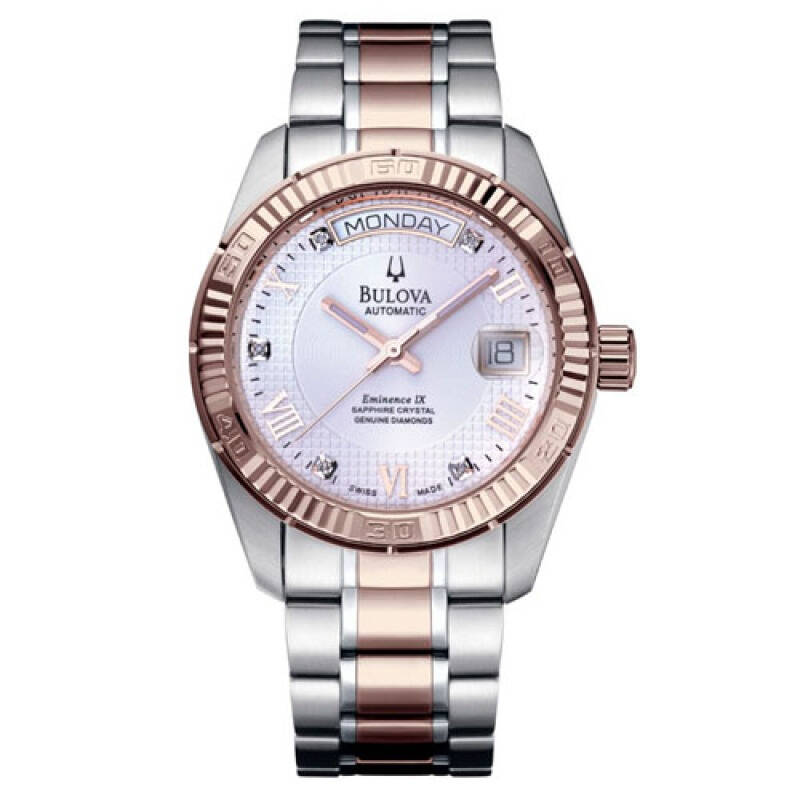 宝路华bulova/瑞士原装全自动机械镶钻男表b234rwh