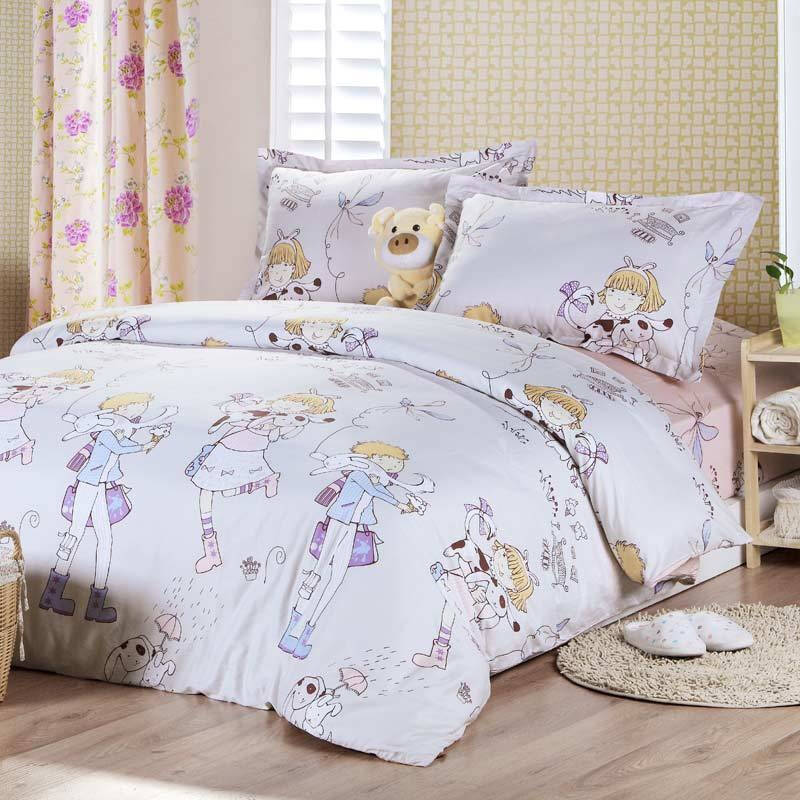 lehome 乐加家纺 全棉斜纹印花床单四件套-快乐伙伴lh12104611