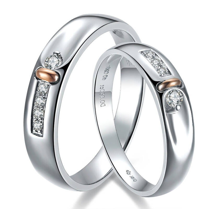 doido爱度钻石 18k金钻石结婚钻戒/情侣对戒-一世情缘
