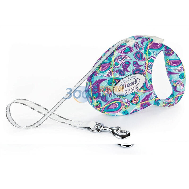 福莱希flexi 牵引绳带 设计系列 风尚淑女 m[5米25kg] 桔红色