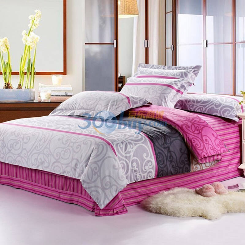 优一佳 全棉贡缎活性四件套 星辰物语1.8米