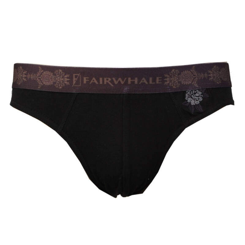 马克华菲男装简约自然95%棉三角内裤 7113065009 黑色 l