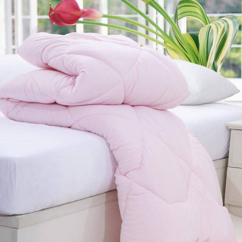 猫猫家纺 纯棉纯新羊毛被(粉色)1.5米 1.8米床 粉色 180x200