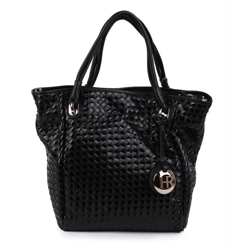 hr 赫莲娜黑编织女士手提单肩包h2351-03672a1黑色