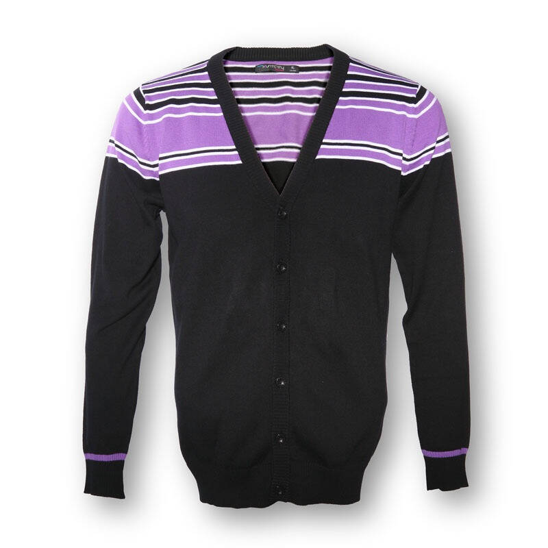 city列都时尚商务横条纹针织开衫612101 l