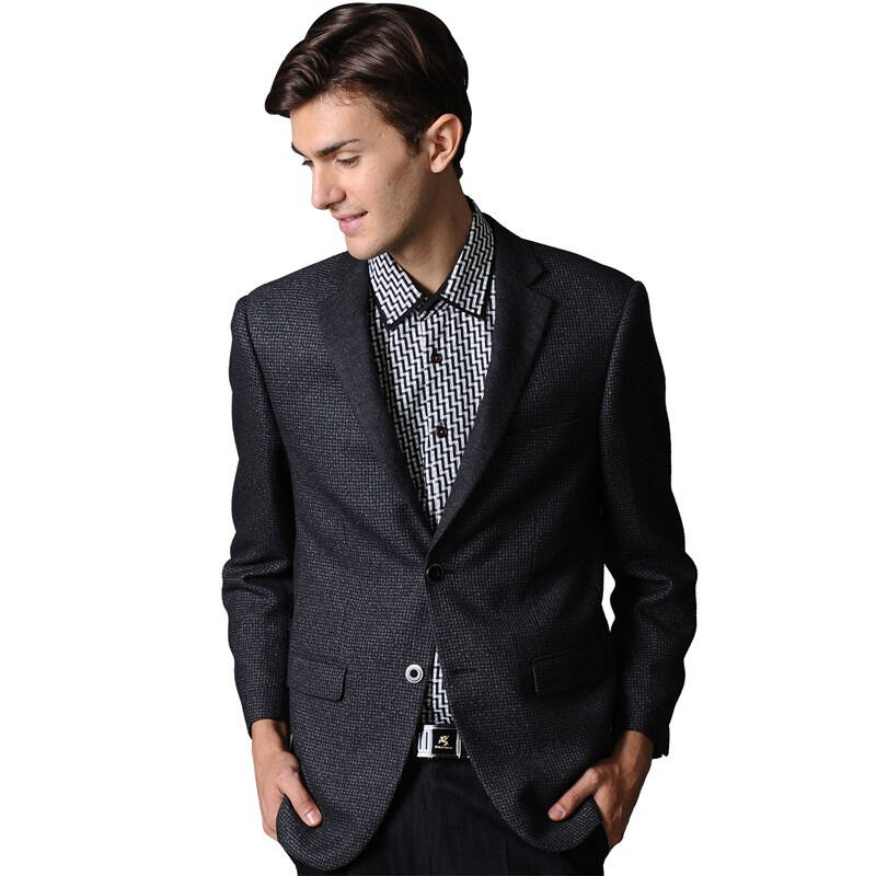 polo villae保罗威特男士黑灰色百搭西装 pfcibaicf502 46/s