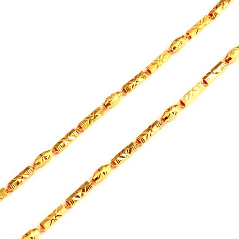 【浪漫丽人】rmto999千足金24k黄金幸运男士霸气项链13.70克10203