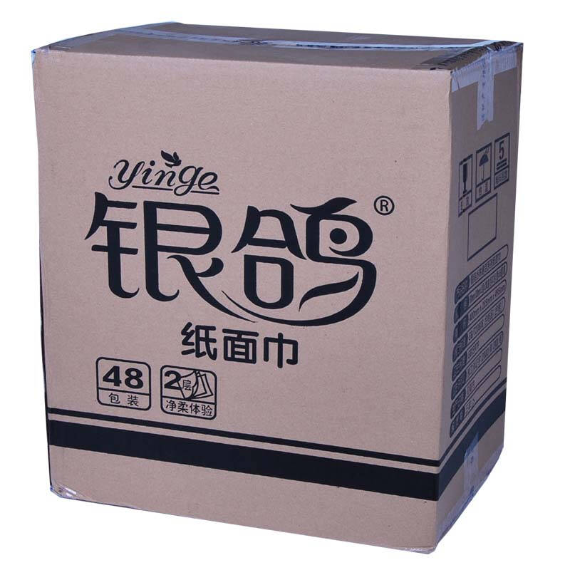 银鸽 抽纸巾 抽取式面巾纸 丛林童话系列 1整箱(200抽*48包)