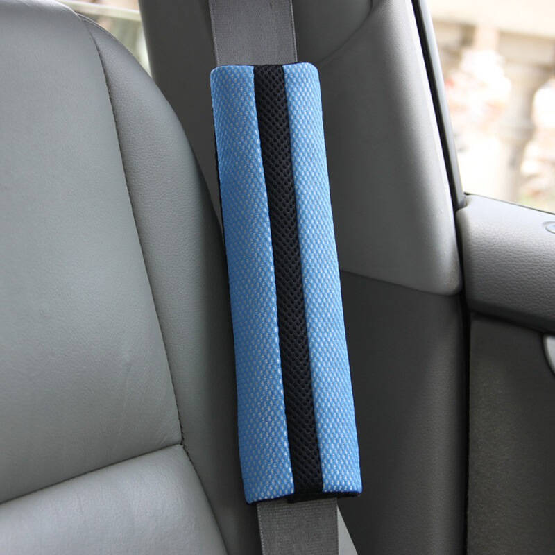 wrc汽车安全带护套 护垫 奢华碳纤风格 蓝色 京东自营