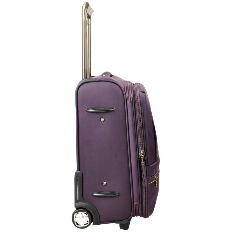 austarlion澳洲袋鼠尼龙布料合金拉杆旅行箱配密码琐36844紫色24寸