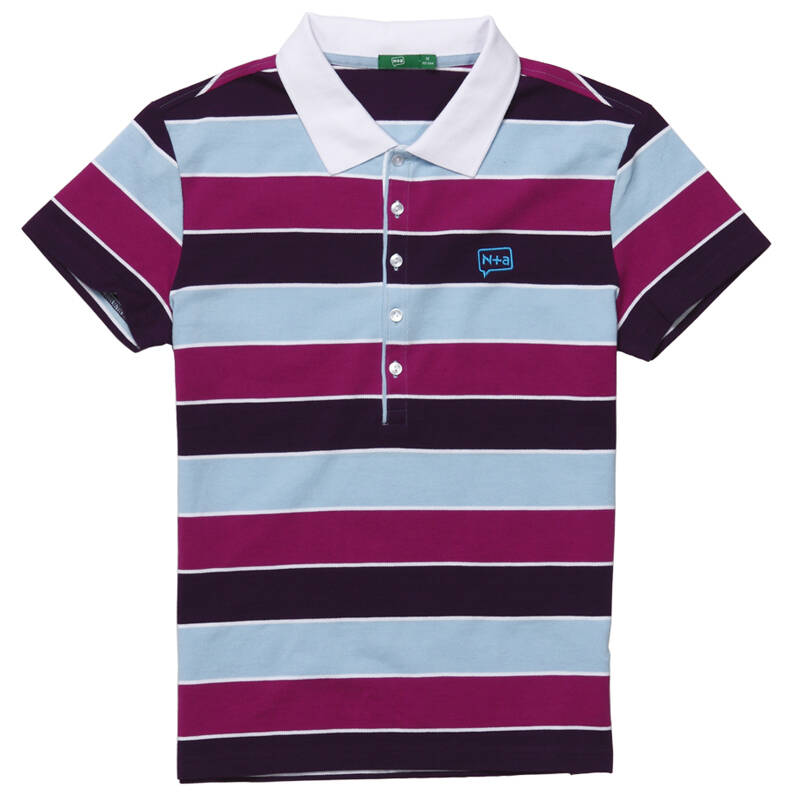 n a纳迪亚/男女装/纯棉/短袖/翻领/t恤/pb272单件 深紫色 m