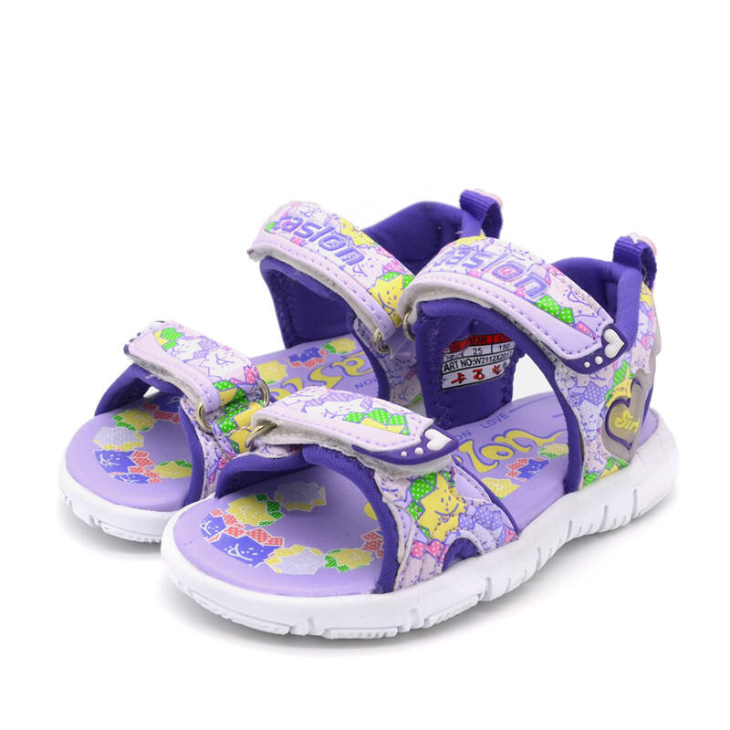 caslon卡西龙夏季凉鞋可爱海星女童沙滩鞋2x2013 粉紫色 26