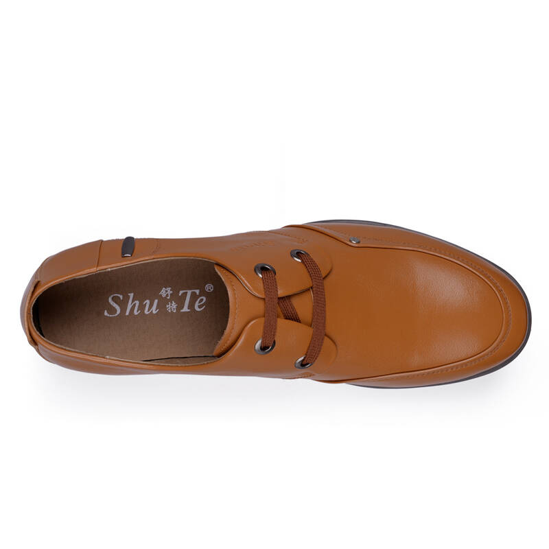 舒特 日常休闲皮鞋 拼接 真皮牛皮 0997 黄棕 40