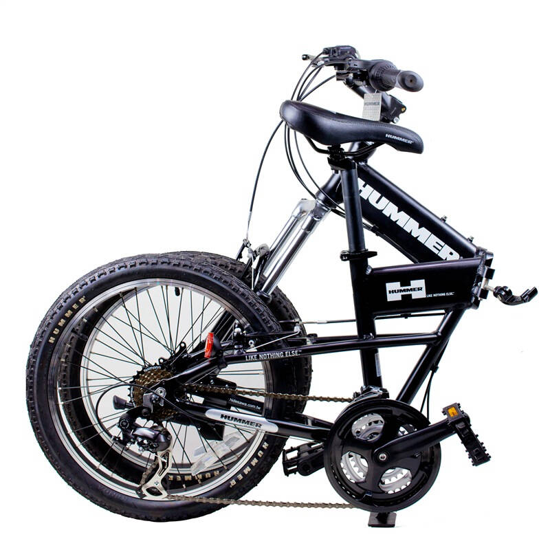 hummer 悍马 伞兵轻便越野系列 越野折叠自行车 pt-20fn 刚果黑20寸