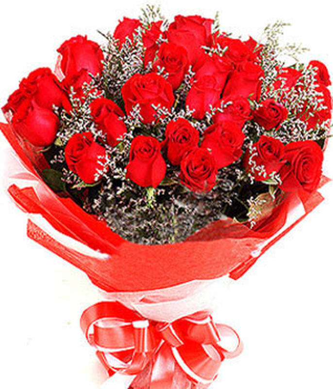 乐之恋 22朵红玫瑰 鲜花速递 h0102