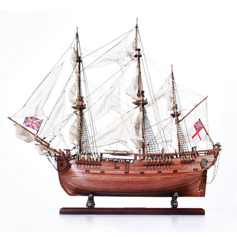 鑫屹阁 商务礼品 泳顺船 英国 奋进号 船模 mb004 红木色 中型二级